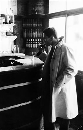 ANDRE' MORIAN (1938)Pier Paolo Pasolini al bar 1960 ca.Stampa fotografica...