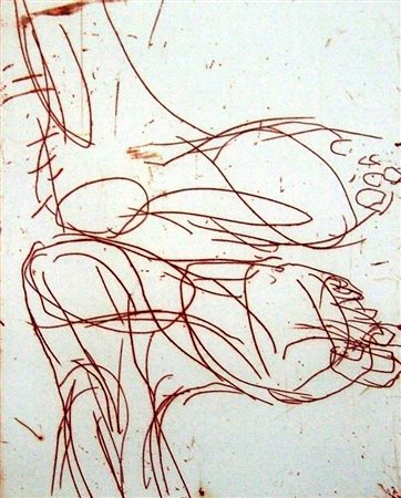 Georg Baselitz 1938, Kamenz - [Germania] Mirror foot acquaforte 14x11 cm 2001...