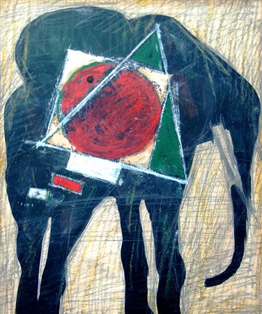 Vladimir Nemukhin 1925, Kaluga - 2016, Mosca - [Russia] Sloan tecnica mista...