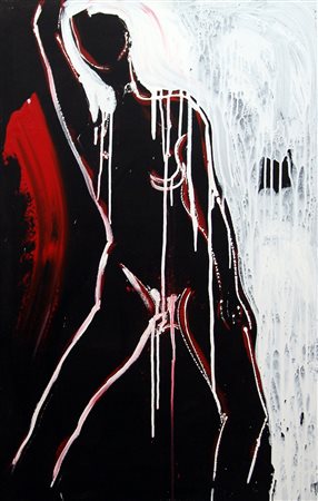 Giordano Macellari 1962, Potenza Picena (Mc) - [Italia] Nudo nero acrilico su...