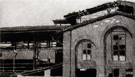 Gianni Cacciarini 1941, Firenze (Fi) - [Italia] Fabbrica acquaforte 35x50 cm...