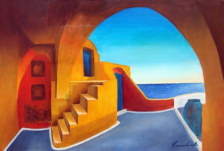 Vincenzo Caiella 1961, Mirabello Sannitico (Cb) - [Italia] Grecia olio su...