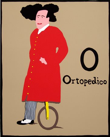 Fabio De Poli 1947, Genova (Ge) - [Italia] Ortopedico litografia 70x50 cm es....