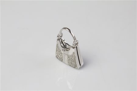 Ciondolo a borsetta firmato Rosato. . . Ciondolo a borsetta in oro bianco...