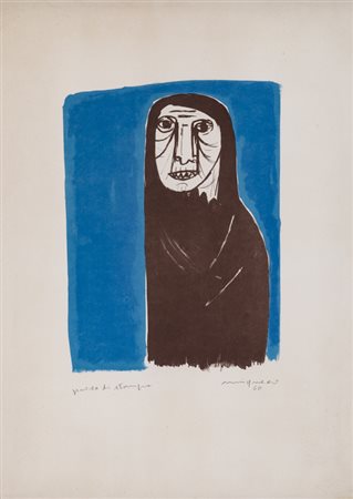 GIUSEPPE MIGNECO (1908-1997)Senza Titolo, 1966Litografiacm 55x40Firma ,...