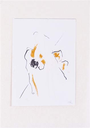 MARIO RACITI (1934)Senza TitoloChina in stampa e pastello a mano su cartacm...