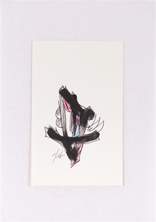SERGIO DANGELO (1932)Senza TitoloCalligrafia su cartacm 13,5x8,5Firma al...