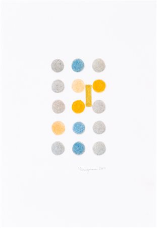 CARLO NANGERONI (1922)Senza Titolo, 2011Pastello su cartacm 21x15Firma e...