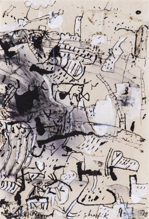 MEDHAT SHAFIK (1956)Senza Titolo, 2011Tecnica mista su cartacm 14,5x10Firma e...