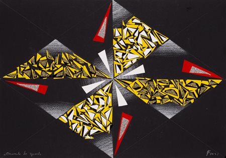 ENNIO FINZI (1931)Alternando lo sguardoTecnica mista e collage su...