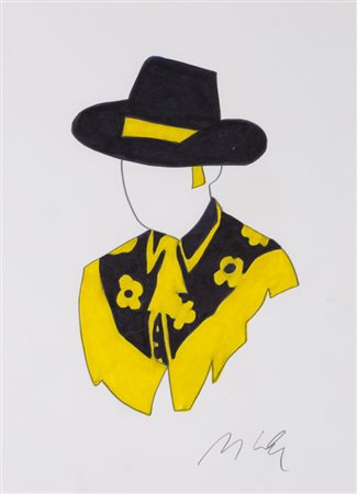 MARCO LODOLA (1955)Senza Titolo, 2000Disegno a pennarello e lapis su...