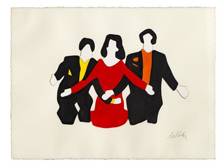 MARCO LODOLA (1955)Senza Titolo, 2000Pennarello e lapis su cartoncino...