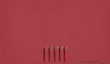 BERNARD AUBERTIN (1934-2015)Dessin de Feu, 2003Fiammiferi bruciati su cartacm...