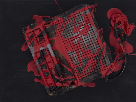 BERNARD AUBERTIN (1934-2015)Senza Titolo, 2010Oggetto bruciato su tavolacm...