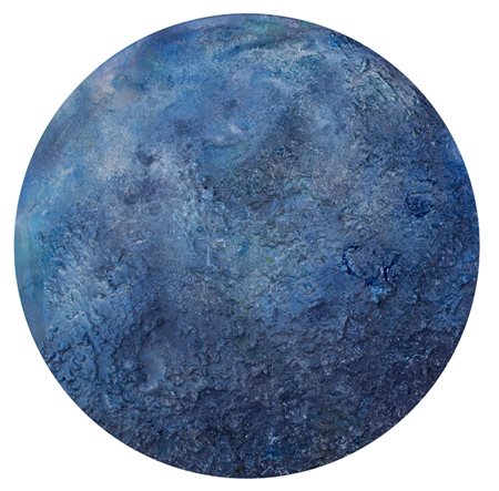 PAOLA ROMANO (1951)Luna celeste, 2017Tecnica mista su tavoladiametro cm...