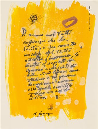 UGO CARREGA (1935-2014)The act of causing to exhistTecnica mista e acquerello...