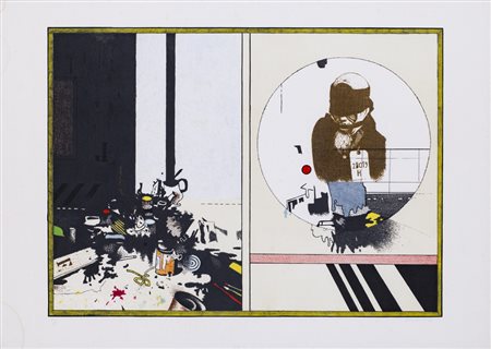 GIANFRANCO FERRONI (1927-2001)Senza Titolo, 1968Litografiacm 50x70Firma,...