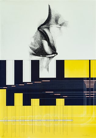 AGOSTINO BONALUMI (1935-2013)Senza Titolo, 1975Serigrafia su tavolacm...