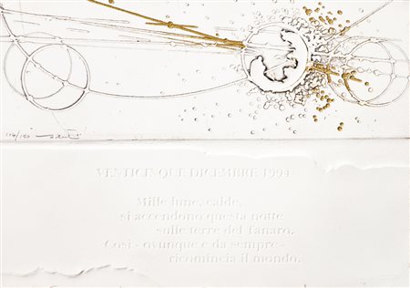 WALTER VALENTINI (1928)Senza TitoloAcquaforte e incisionecm 15x20,8Firma e...