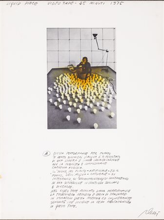 FABRIZIO PLESSI (1940)Liquid piece video tape - 25 minuti, 1975Tecnica mista...