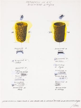 FABRIZIO PLESSI (1940)Perdersi in un bicchiere d'acquaTecnica mista e...