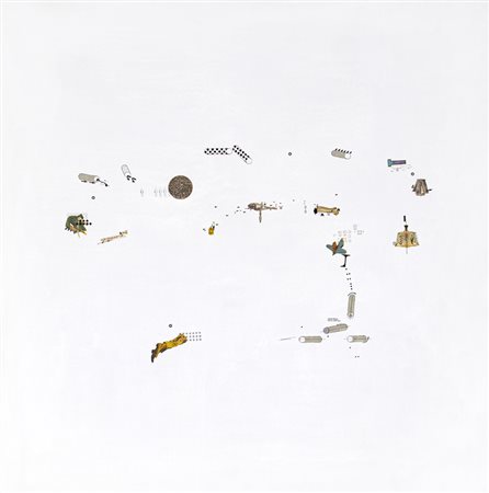 GIANNI EMILIO SIMONETTI (1940)F. our last & …, 1967Tecnica mista su telacm...