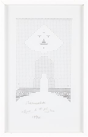 HENRI CHOPIN (1922-2008)Senza Titolo, 1970Dattilopoema su acetatocm...