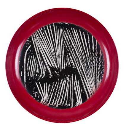 EMILIO SCANAVINO (1922-1986)Senza Titolo, '80Piatto in ceramica smaltata -...