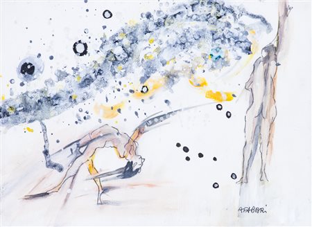 AGENORE FABBRI (1911-1998)Senza TitoloTecnica mista su cartacm 23x32Firma al...