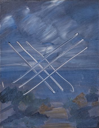 ANTONIO RECALCATI (1938)Paesaggi inutili, 1963Olio su telacm 46x35,5Firma,...