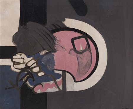 TINO VAGLIERI (1929-2000)Per una uscita, 1966Olio su telacm 50x60 Firma e...