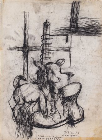 PIETRO BISIO (1932)...Poetica Contadina… ...nell'oltre Po’…, 1972Tecnica...