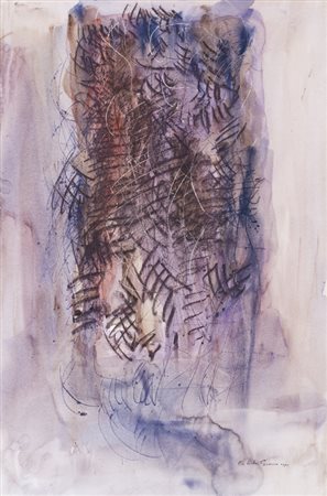 COSTANTINO GUENZI (1926-1989)Astratto, 1970Acquerello su cartoncino telatocm...