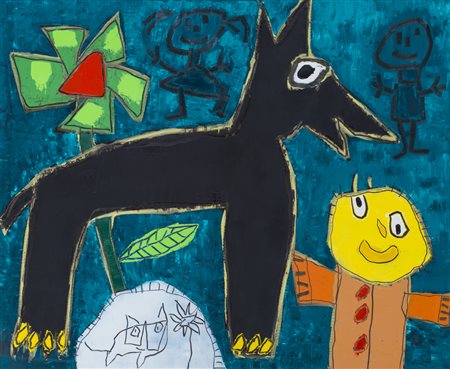 GIANFRANCO ASVERI (1948)Abracadabra, 2017Olio su cartoncinocm 79x95Firma,...