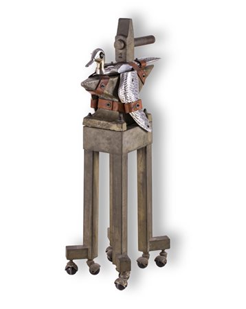 VALERIANO TRUBBIANI (1937)Batti Martello, 1972Scultura in cuoio, zinco e...