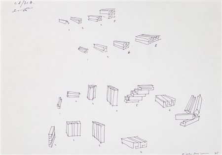 NICOLA CARRINO (1932)Senza Titolo, 1976Inchiostro su cartacm 20,5x29Firma e...