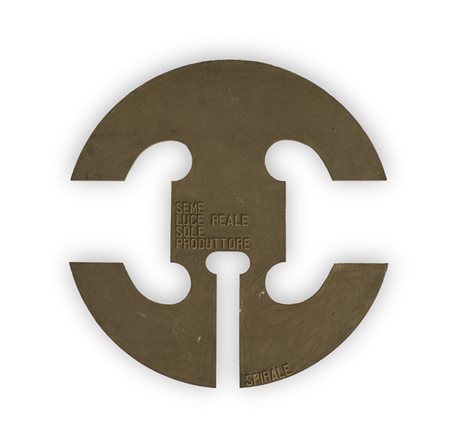 GIÒ POMODORO (1930-2002)Sole Produttore 5Scultura in bronzoDiametro cm...