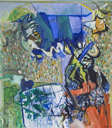 GOTTARDO ORTELLI (1938-2003)Senza Titolo, 1965Olio su telacm 80x70Firma e...