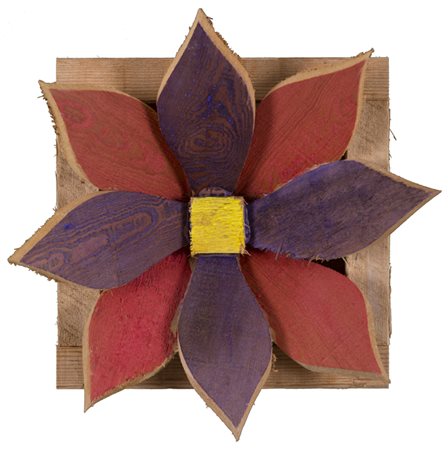 MARIO CEROLI (1938)Senza Titolo, 1999Scultura in legno intagliato e dipintocm...