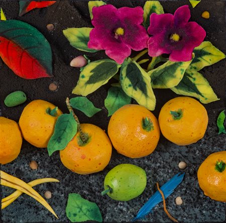 PIERO GILARDI (1942)Arance e limesPoliuretano espansocm 30x30x11Firma e...