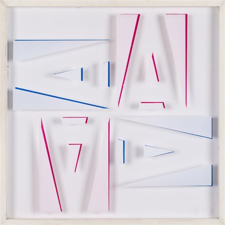 RENATO SPAGNOLI (1928)7034, 1970Tecnica mista su pannello e plexiglasscm...