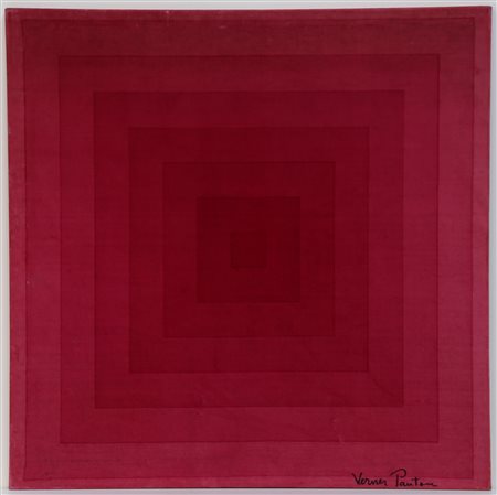 PANTON VERNER (1926 - 1998) Quadro in velluto stampato, anni 60. -. Cm 112,00...