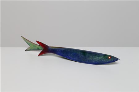 GIO PONTI - PAOLO DE POLI Pesce in rame smaltato, per Paolo De Poli Smalti su...