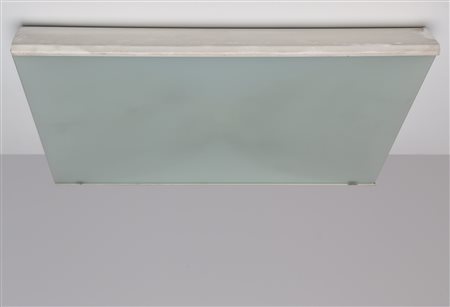 MANIFATTURA ITALIANA Plafoniera in metallo laccato e vetro. -. Cm 50,00 x...