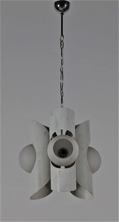 MANIFATTURA ITALIANA Lampada a sospensione metallo laccato, anni 60. -. Cm...