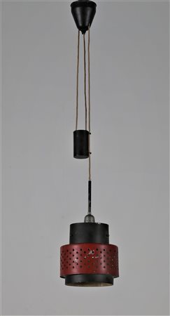 STILNOVO Lampada a sospensione in metallo laccato, anni 50. -. Cm 21,00 x...