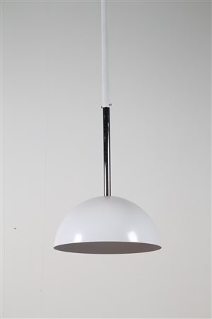 BUZZI CERIANI FRANCESCO Lampada a sospensione in metallo cromato e laccato,...