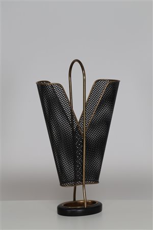 MANIFATTURA ITALIANA Portaombrelli in ottone e metallo laccato anni 50 . -....