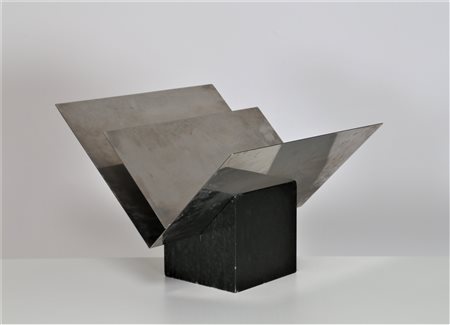 GRAMIGNA GIULIANA & MAZZA SERGIO Portariviste in acciaio e marmo per Krupp...