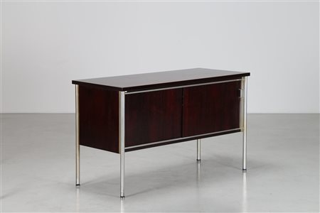 GUILLON JACQUES Credenza in palissandro e alluminio, serie Alumna per Sormani...